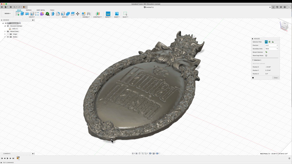 Inspect and measure in Fusion 360