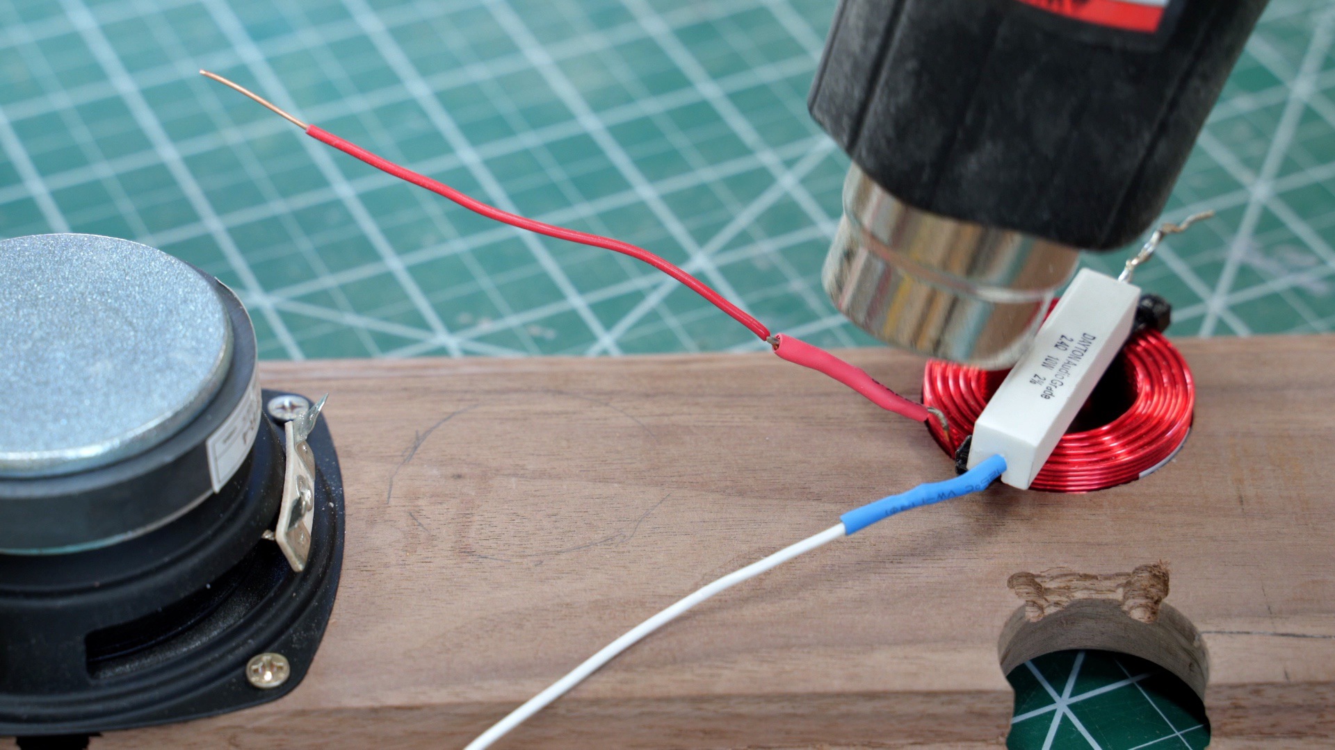Use a heat gun to heat shrink soldered wires