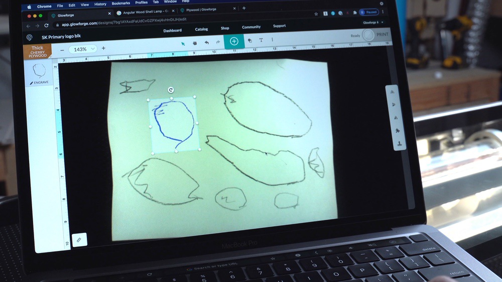 Glowforge software scanning