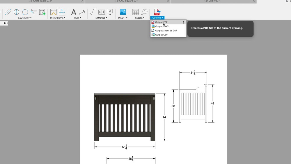 Output to PDF in Fusion 360